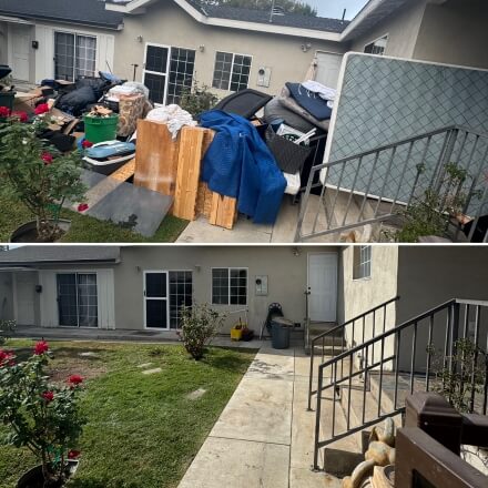 JUNK GIANT junk removal service before and after photos